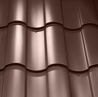 Металлочерепица Grand Line Kredo GreenCoat Pural Шоколад RAL 8017