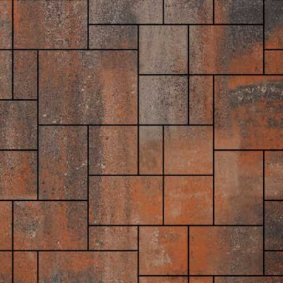 Тротуарная плитка Steinrus Инсбрук Альпен Color Mix Рей 60 мм